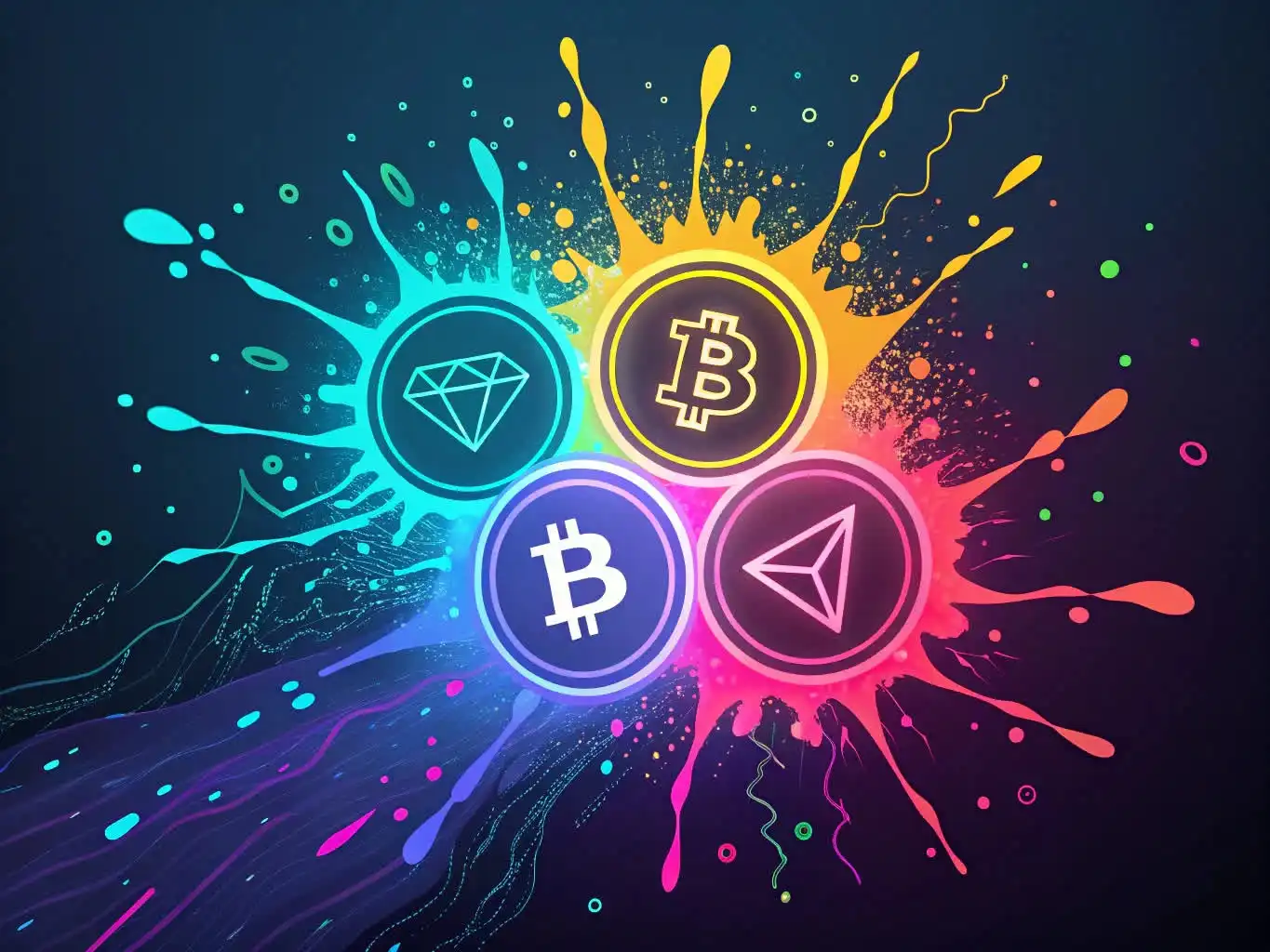 Person analyzing crypto data or exploring blockchain platforms on a digital device