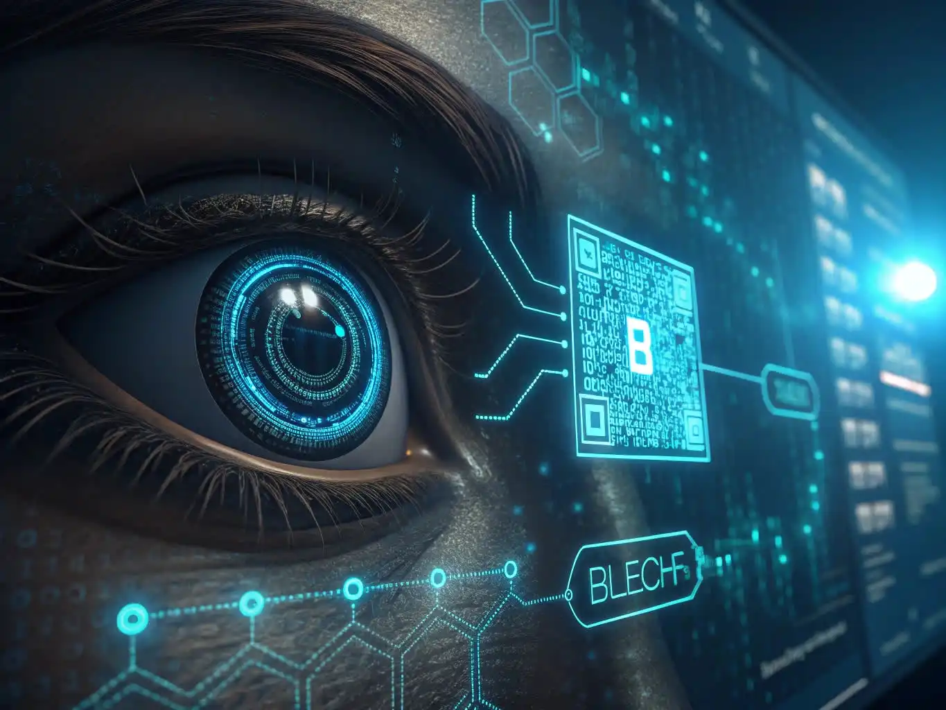 Person analyzing crypto data or exploring blockchain platforms on a digital device