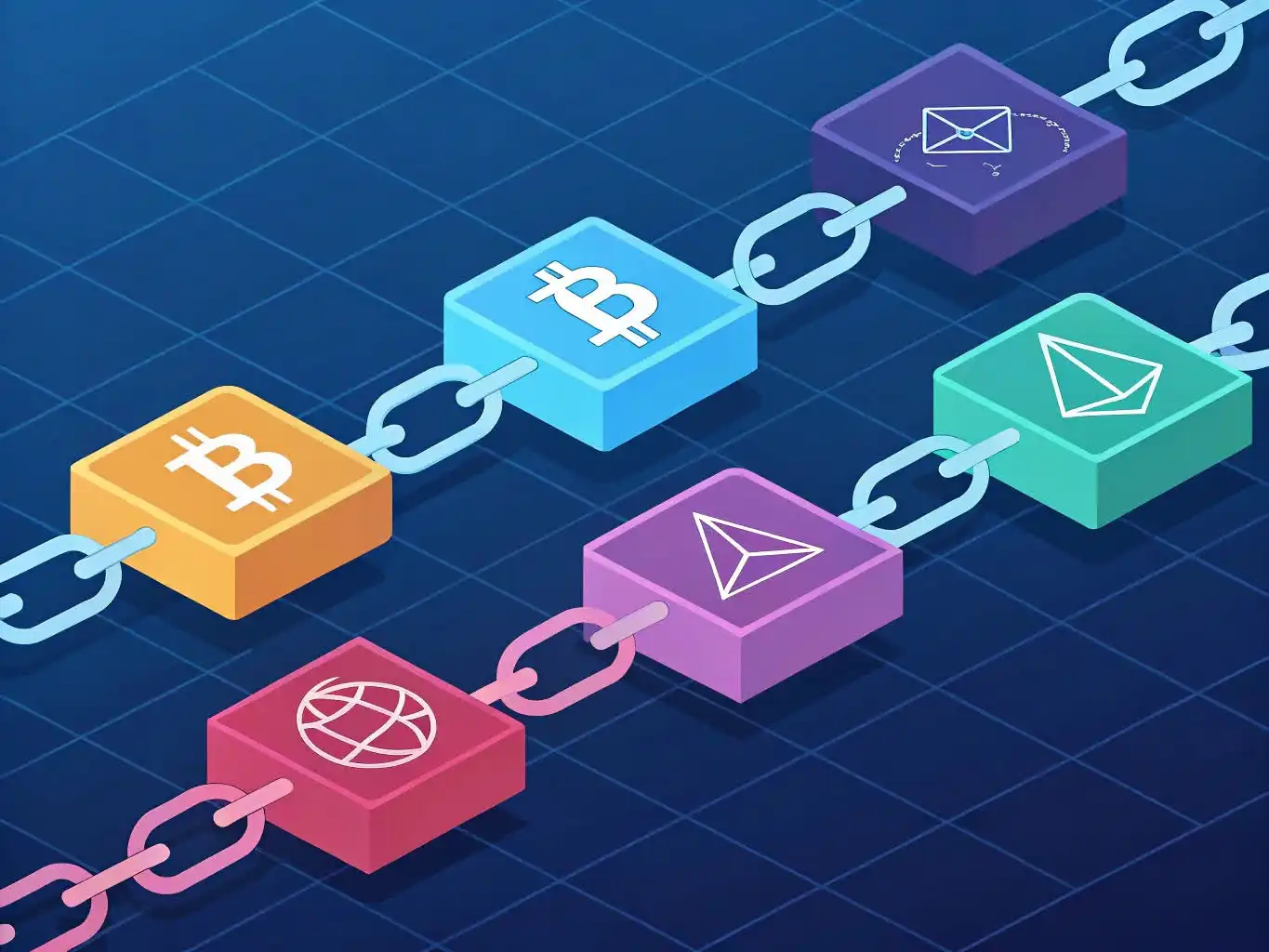 Person analyzing crypto data or exploring blockchain platforms on a digital device
