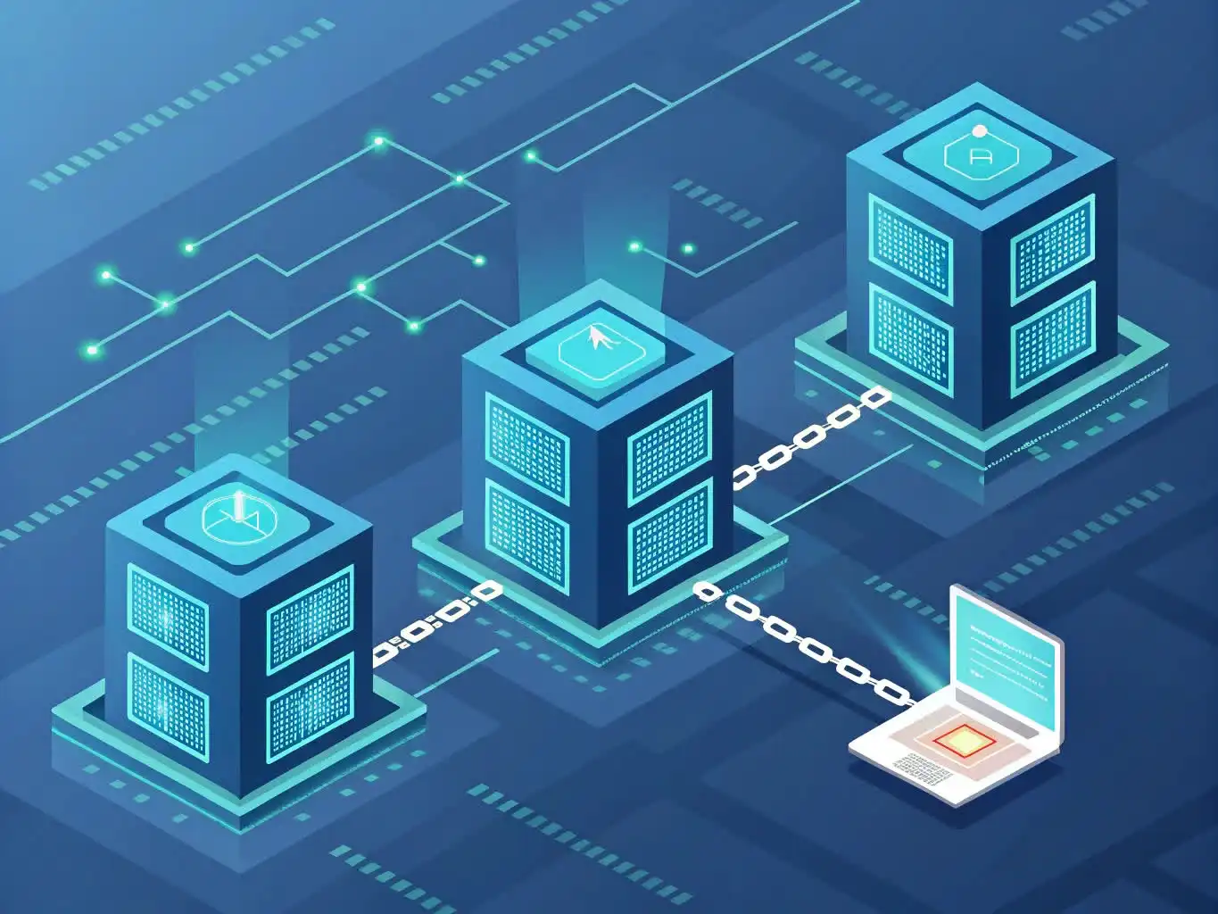 Person analyzing crypto data or exploring blockchain platforms on a digital device