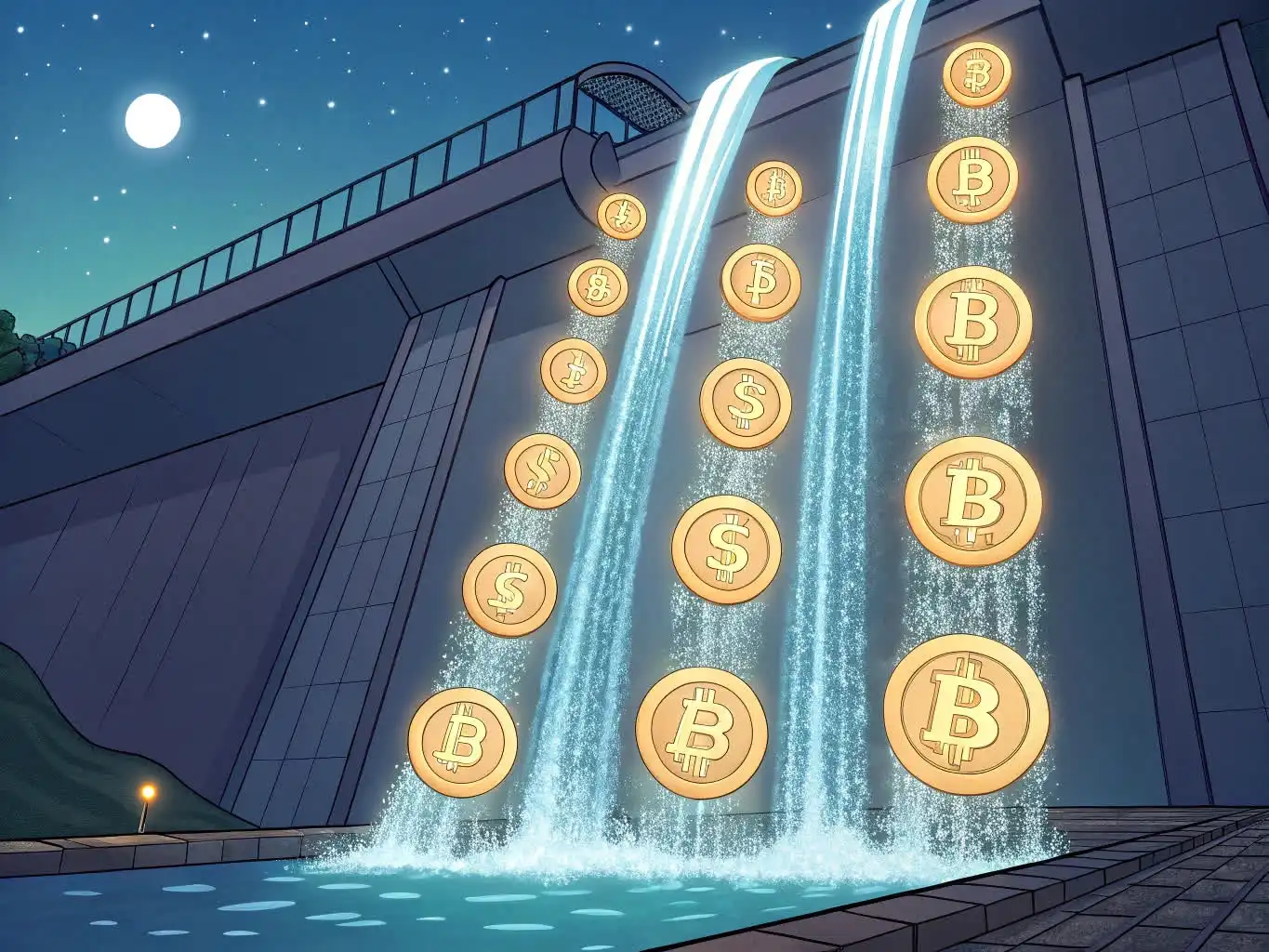 Person analyzing crypto data or exploring blockchain platforms on a digital device