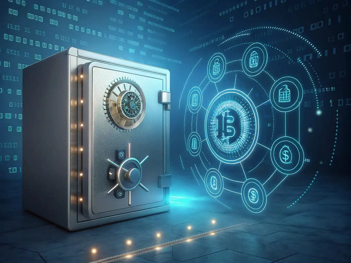 Person analyzing crypto data or exploring blockchain platforms on a digital device