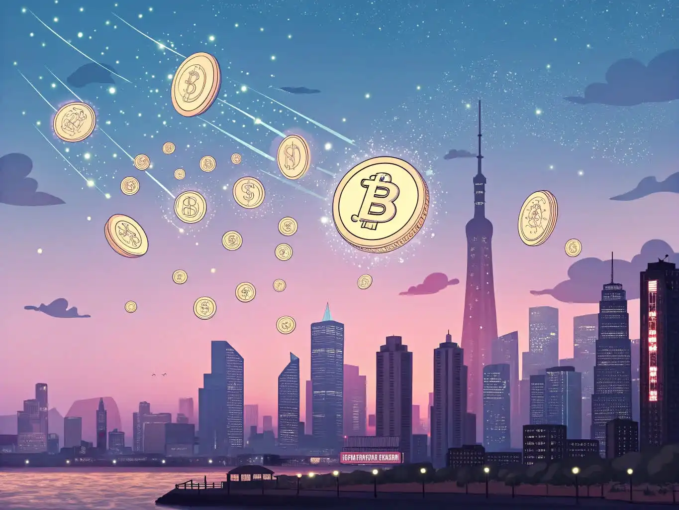 Person analyzing crypto data or exploring blockchain platforms on a digital device