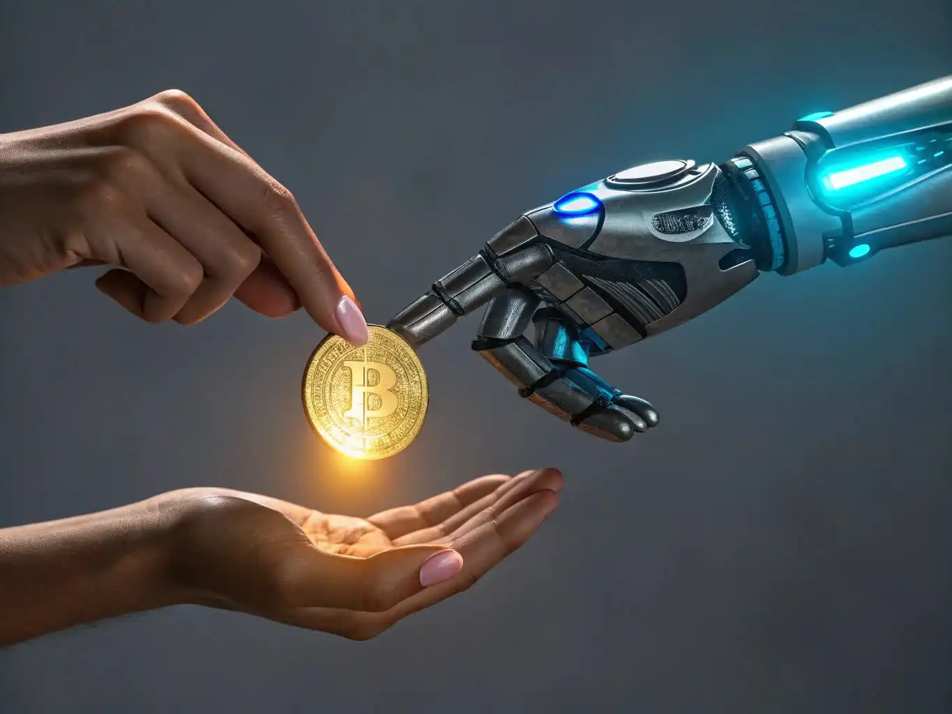 Person analyzing crypto data or exploring blockchain platforms on a digital device