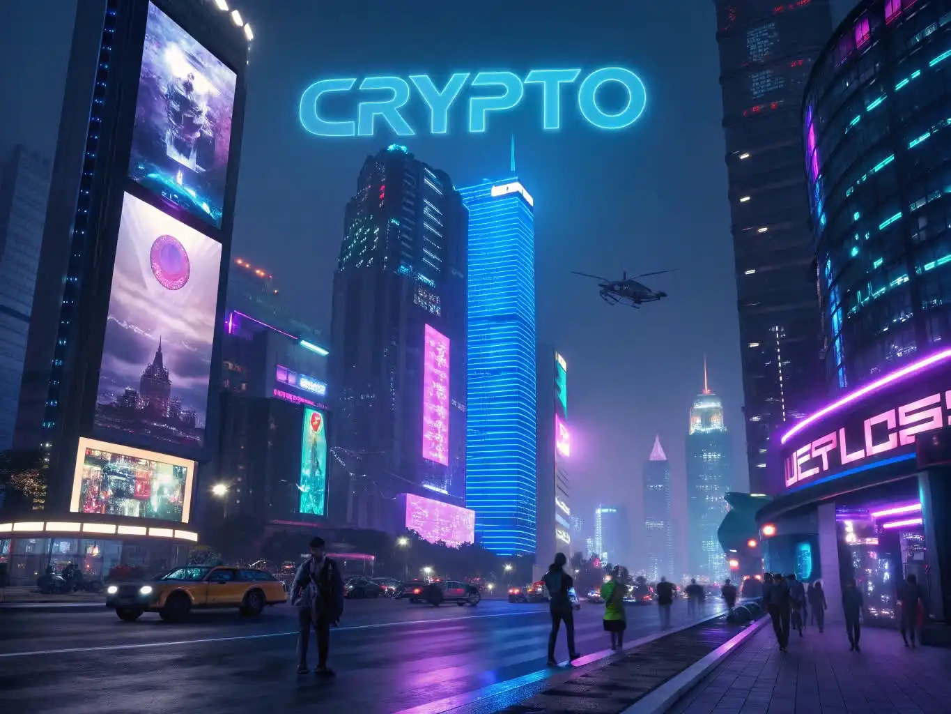 Person analyzing crypto data or exploring blockchain platforms on a digital device