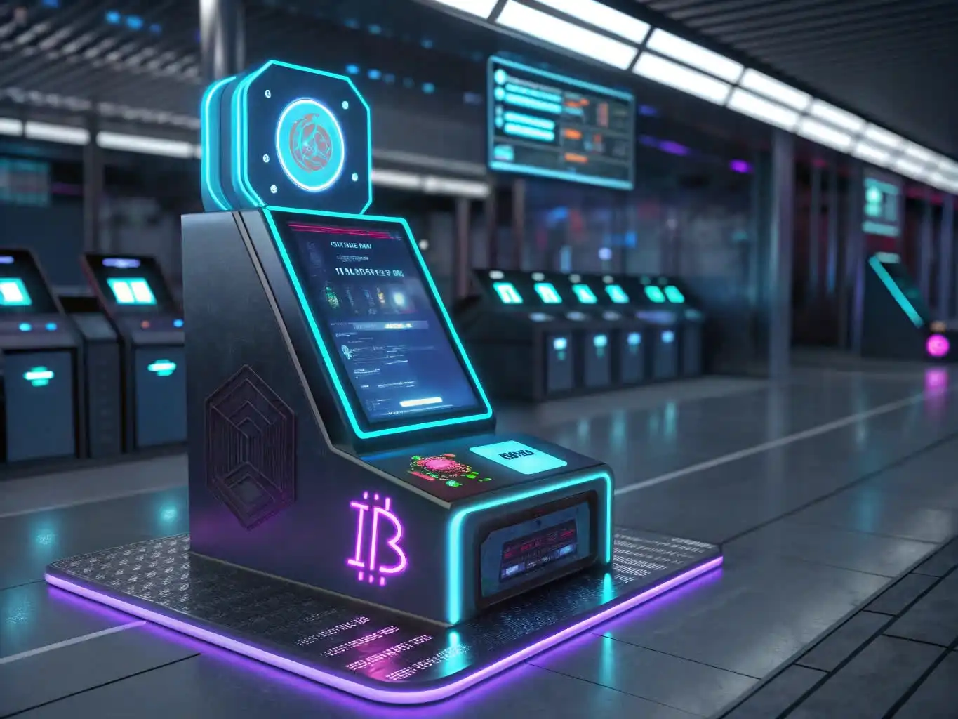 Person analyzing crypto data or exploring blockchain platforms on a digital device