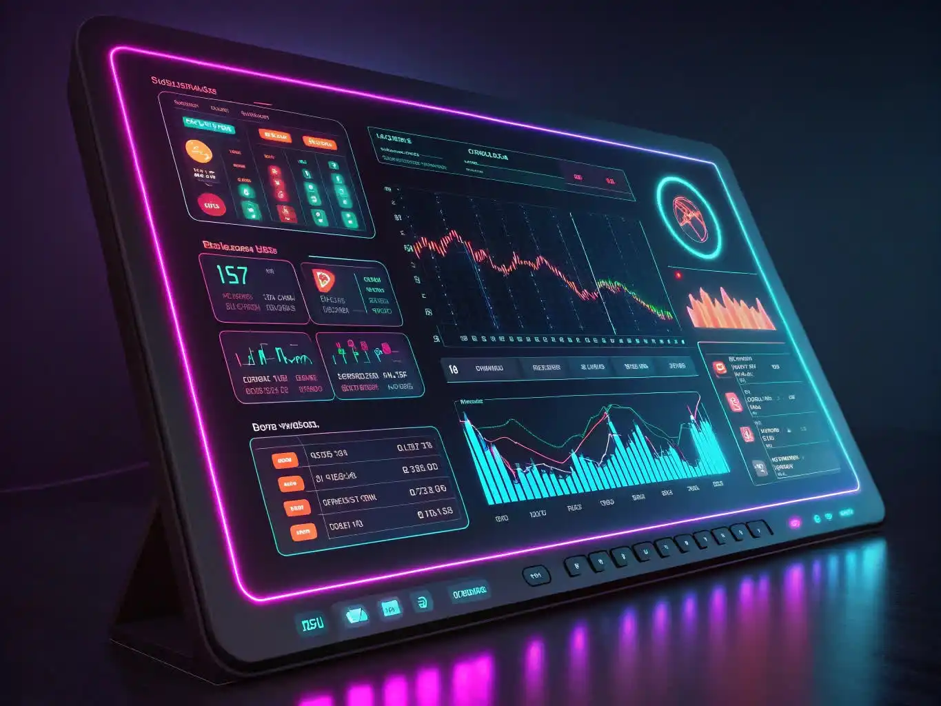 Person analyzing crypto data or exploring blockchain platforms on a digital device