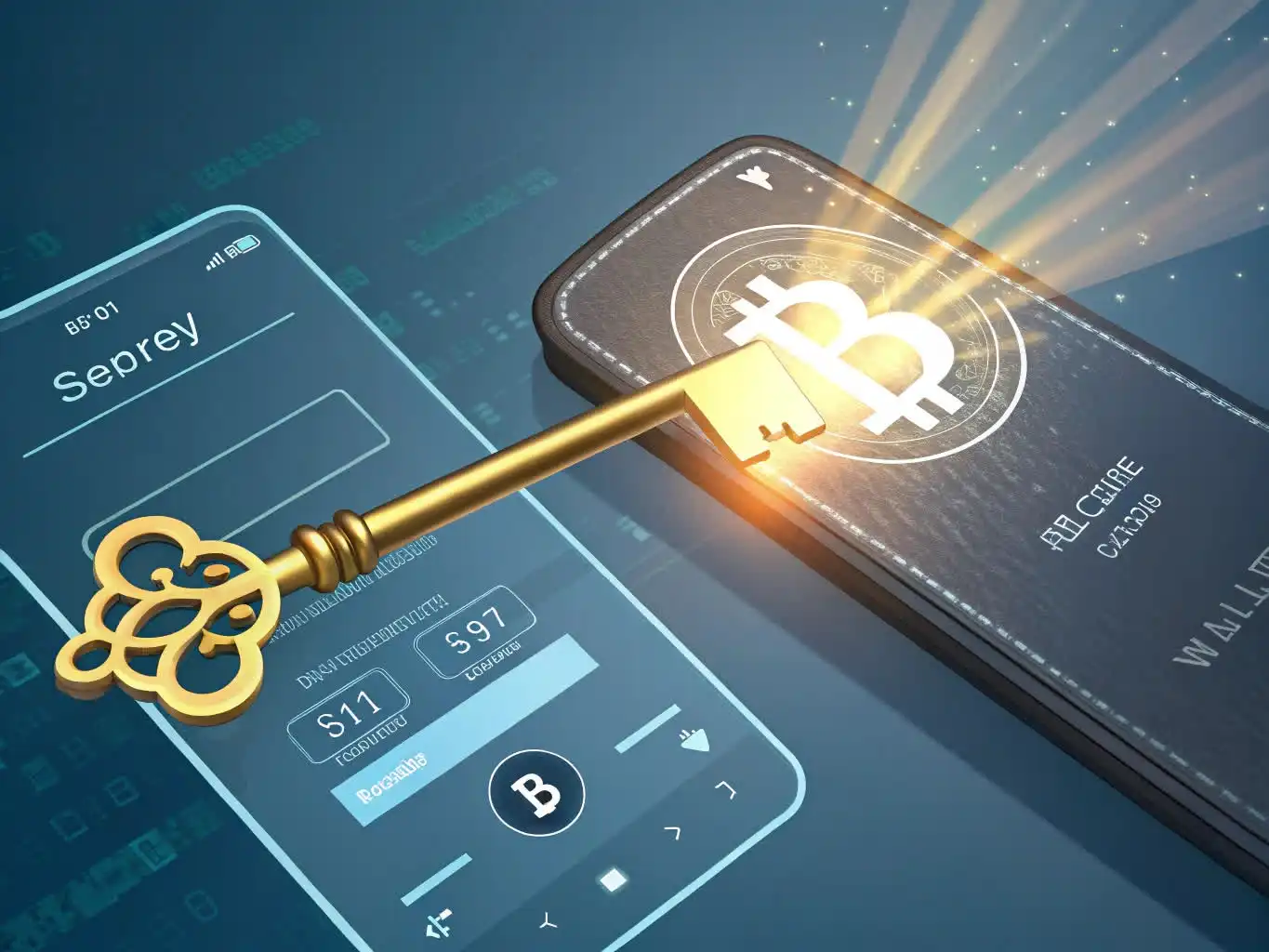 Person analyzing crypto data or exploring blockchain platforms on a digital device
