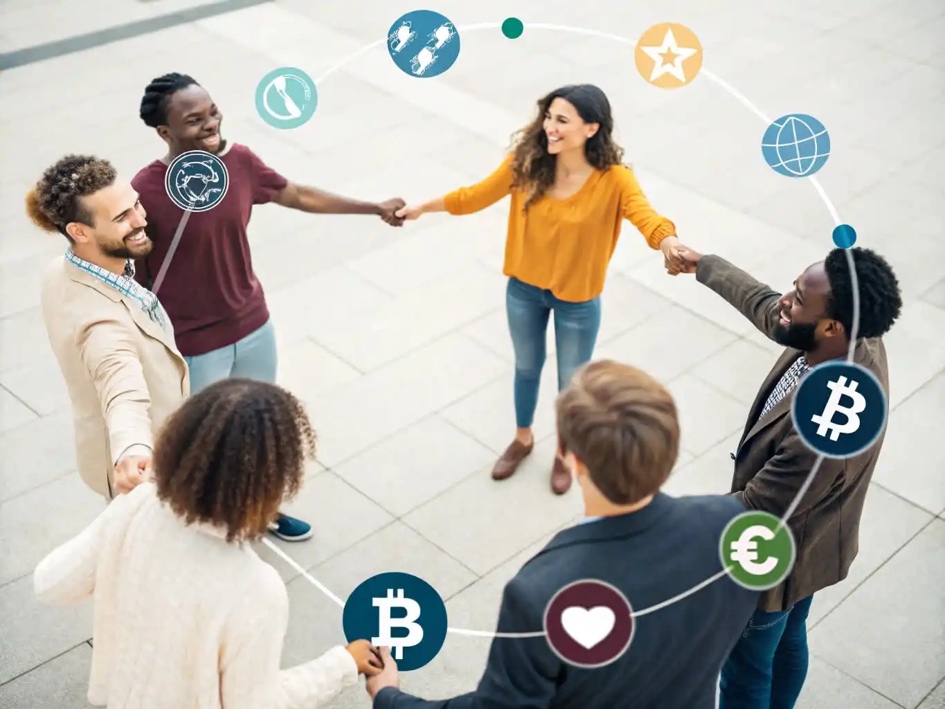 Person analyzing crypto data or exploring blockchain platforms on a digital device