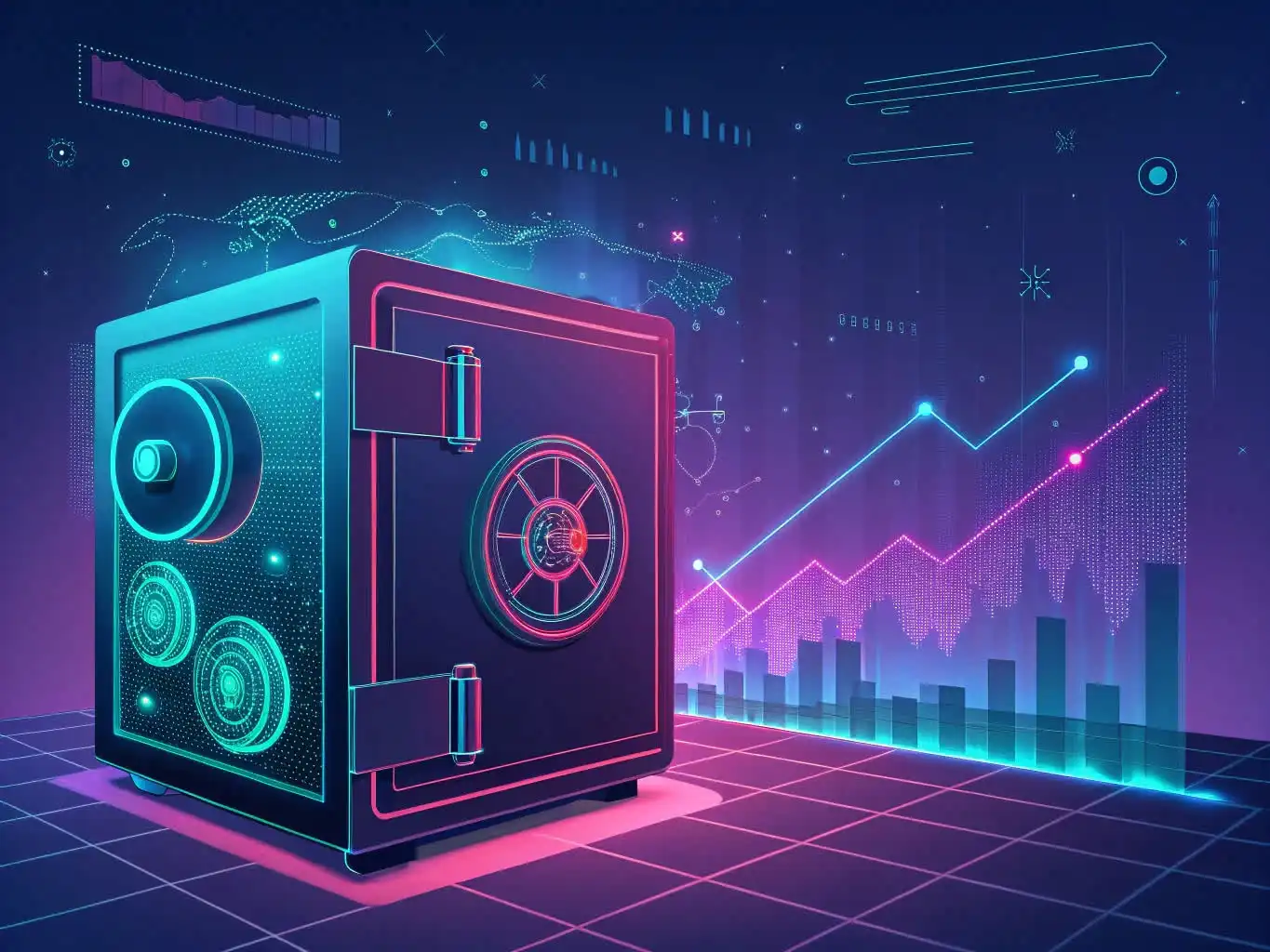 Person analyzing crypto data or exploring blockchain platforms on a digital device