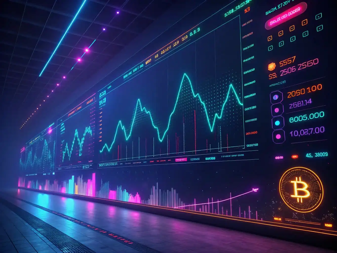 Person analyzing crypto data or exploring blockchain platforms on a digital device