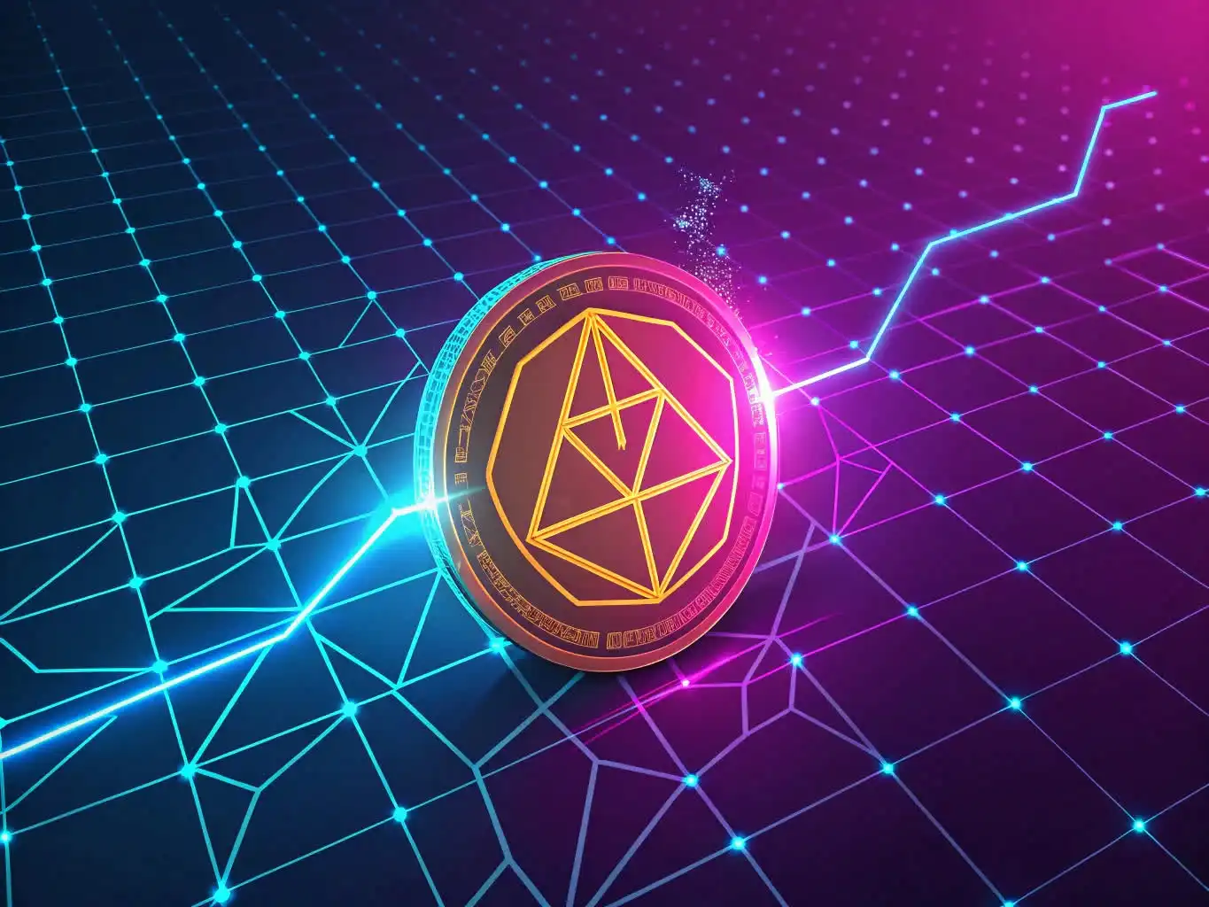 Person analyzing crypto data or exploring blockchain platforms on a digital device