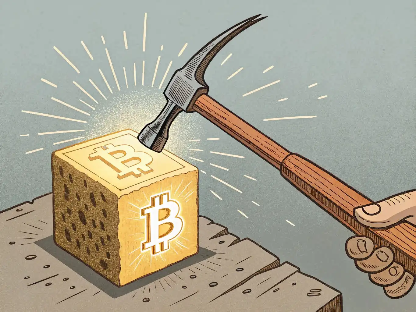 Person analyzing crypto data or exploring blockchain platforms on a digital device
